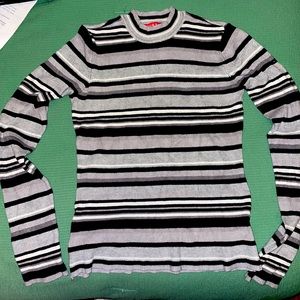 GUESS striped black and white long sleeve